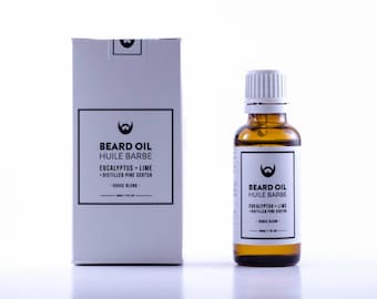 House Blend Beard Oil: Eucalyptus + Lime with Distilled Pine Scotch Needle
