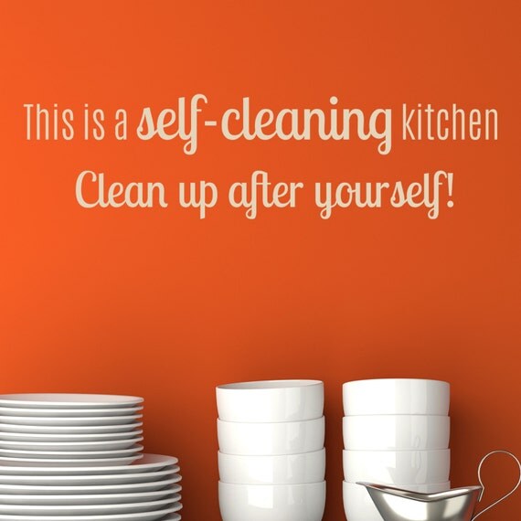 SelfCleaning Kitchen Vinyl Wall Decal Quote