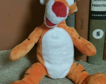 Disney's Tigger Plush Toy/Winnie-the-Pooh Character/Soft Plush Beanie Baby/10 Inch Plush/Nursery Decor/Childs Gift/Collectible Vintage 1990s