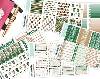 Coffee Weekly Kit for ECLP Vertical Planner Stickers