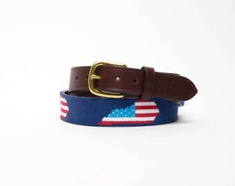 The Bluegrass State Needlepoint Belt Gift for Men Kentucky