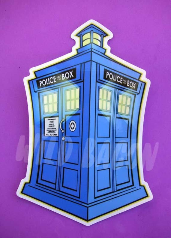 Doctor Who TARDIS Sticker Premium Vinyl 6.5 Die Cut