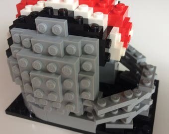 Mini Ohio State Custom Brick Helmet with Printed Color Instructions