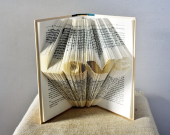 Book Art Sculpture Featuring the Word 