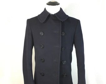 1940's vintage wool pea coat us navy military jacket