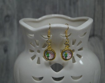 Earrings "Bird Pepe"
