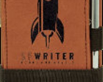 Leatherette Pocket Note pad with pen Engraved Free