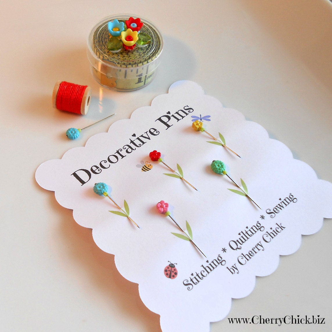 Decorative Sewing Pins Pin Topper Quilting Pins Sewing