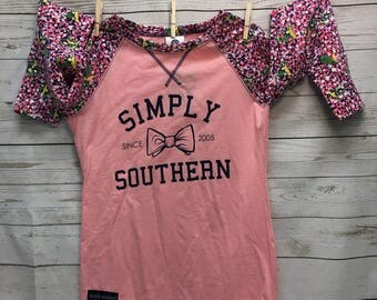 Simply Southern, Raglan, T-shirts, Long Sleeve Shirts, Bridesmaids, Gifts for her, gifts, womens clothing, simply southern raglan, tops