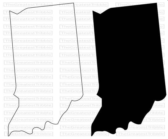 Download Indiana State Map SVG PNG JPG Vector Graphic Clip Art Indiana