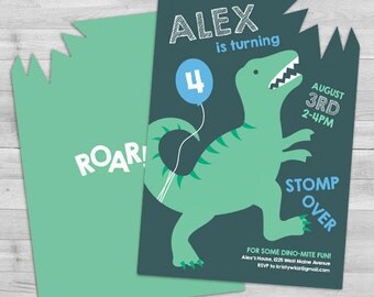 Dinosaur Invitation, Dinosaur Birthday Invitation, Boy Birthday Invitation Dinosaur, Dinosaur Party Invitation, Dino Boy Birthday Invitation