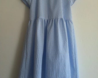 airy maritime seersucker dress
