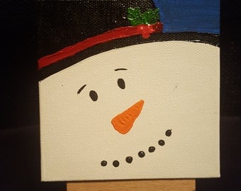 Items similar to Snowman for your window, hand painting snowman on Etsy