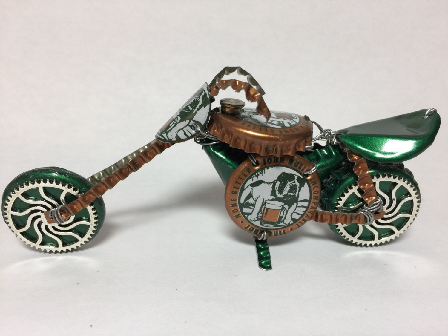 Beer Bottle Cap Motorcycle Bike Upcycled Caps SUPER COOL