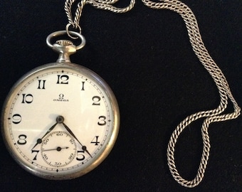 Pocket Watch clock in silver vintage early '900 OMEGA