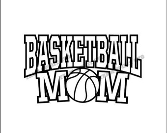 Basketball Mom with Ball Download Files - SVG, DXF, EPS, Silhouette Studio, Vinyl Files, Digital Cut Files -Use with Cricut and Silhouette