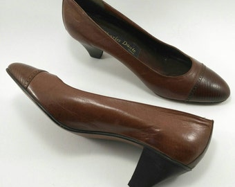 Charles Donic size 39 Vintage brown leather shoes