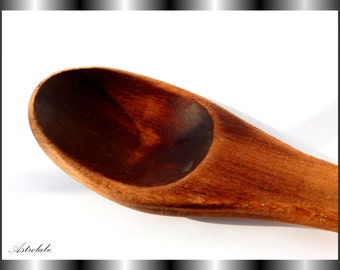 Old wooden spoon, medium spoon, handmade, old, vintage, rustic country house, decor, decoration, old kitchen, a loft, a gift from the chef