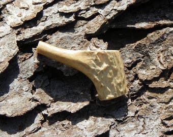 Natural White Tail Deer Antler Tobacco Pipe, Travel Pocket Pipe, Minimalist, Eco-Friendly Pipe