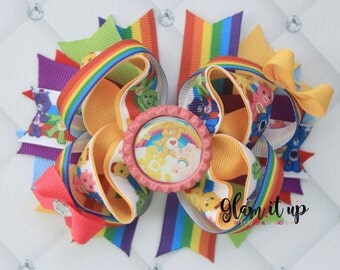 Care Bear Hair bow-Care bear headband-care bear hair bow-care bear headband-hair bow-care bear