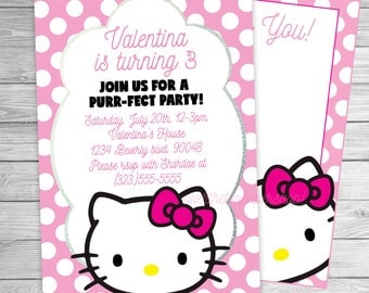 RESERVED 30 Hello Kitty Invitations Hello Kitty Party Supplies