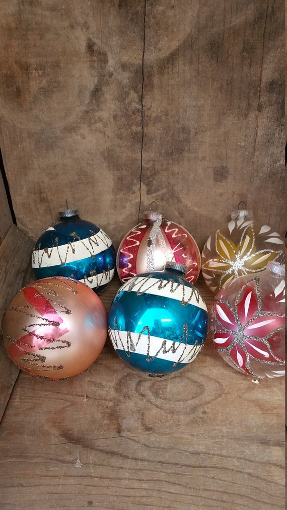 Items similar to Vintage GLASS ORNAMENTS, made in Germany , Vintage