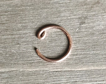 Solid Rose Gold nose ring // nose hoop // body jewelry