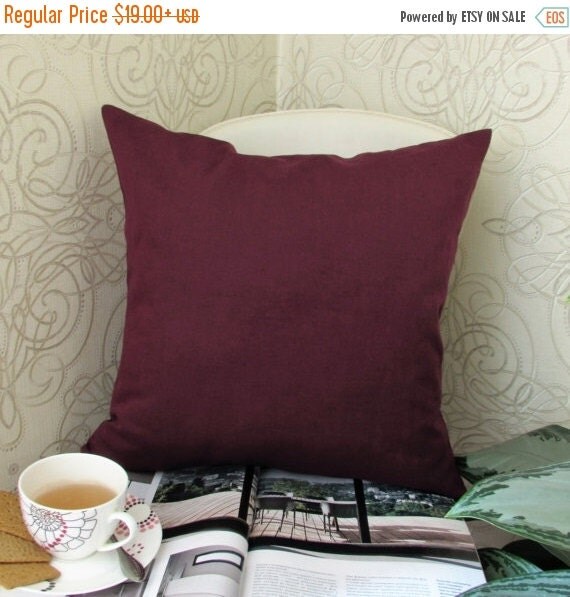 Bordeaux Pillow Cover Burgundy Pillow by ModernHouseBoutique