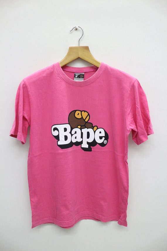 Vintage BAPE A Bathing Ape Baby Milo Streetwear Hip Hop Tee T
