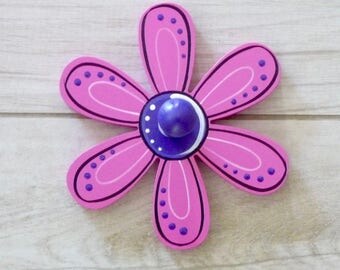 Wall hooks, Wooden Coat hooks, Kids room decor, Kids wall hooks, Wall decorations - Flower nursery decor