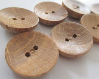 7 Wooden Buttons | Wood Vintage Buttons | 22mm Wood Button | Traditional Button Style | Irish Button | Pack of Wood Buttons from Ireland