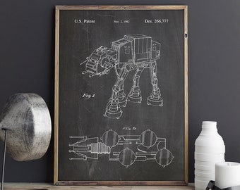 Star Wars Poster, At-At Walker Print,At-At Walker Poster,Star Wars Decor,Star Wars Nursery,Star Wars Patent,Starwars Decor, INSTANT DOWNLOAD