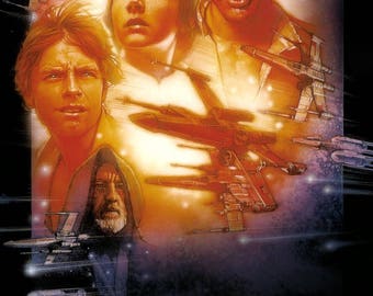 Movie Poster Cross stitch PATTERN - Instant Download - Star Wars: Episode 4, A New Hope