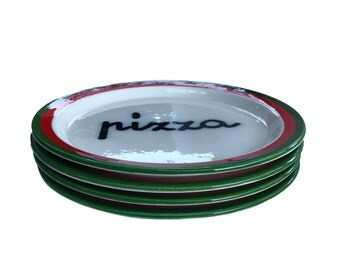 baldelli pottery plates pizza dinner