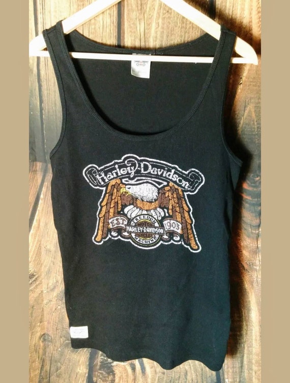 Women's vintage Harley Davidson tank top tee t-shirt