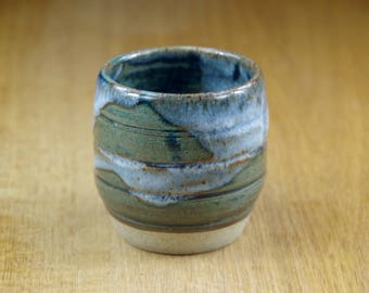 Ceramic Cup, Handless Cup, Small Pottery Tumbler, Handless Mug