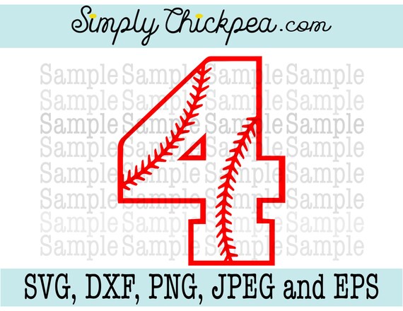 SVG DXF cutting file Eps Jpeg Baseball Varsity Number