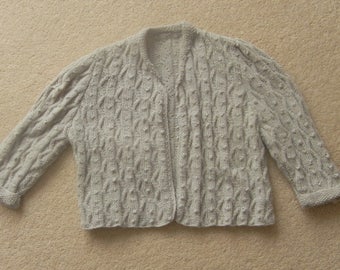Dainty Handknitted Pure Cashmere Bolero From Original 1940's Pattern