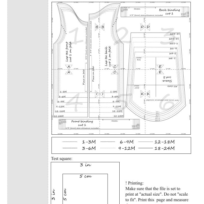 Baby shirt pattern pdf, lap tee pattern, boys shirt pattern, girls