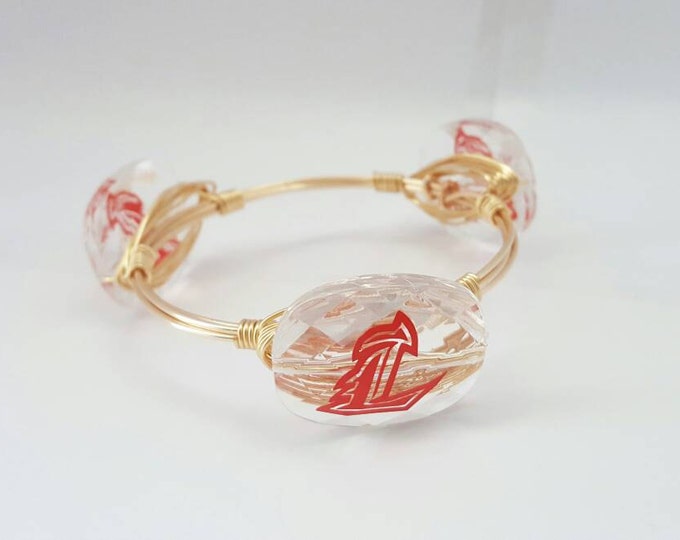 20% off University of Louisville Wire Wrapped Bangle, Bracelet, UofL bangle, Bourbon and Boweties Inspired