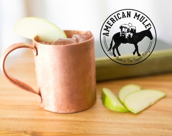 American Mule 100% Copper Mug of Superior Quality Handmade in The Copper State, USA)14oz Built Using Thick American Copper)