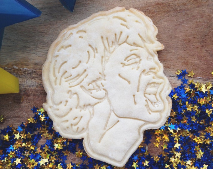 Mick Jagger face cookie cutter. Rolling Stones cookie cutter. Mick Jagger cookies
