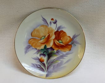 AIYO China Poppy Plate - Made in Occupied Japan - Decorative Plate - Collectible Wall Decor