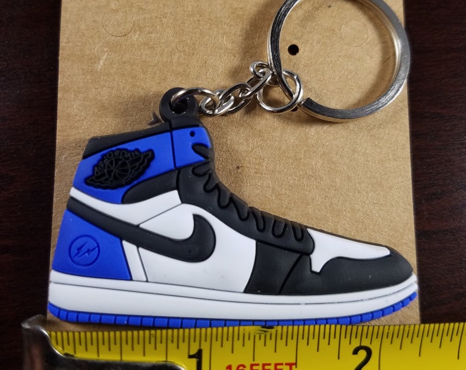 Blue White Black Shoe Keychain