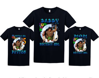 Moana Birthday Shirt, Moana Custom Shirt, Personalized Moana t-Shirt, Moana family shirts, Birthday t-shirt for girls and boys