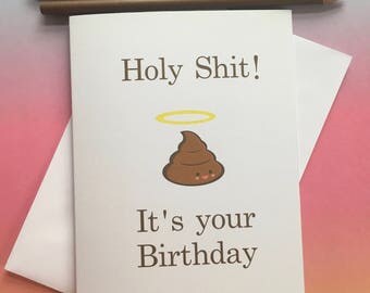 Shit birthday card. Funny pun Birthday card. Birthday card funny. Friends Birthday. Birthday card friend. Funny card. Pun card. Blank card.