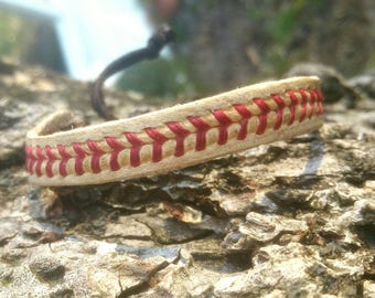 Baseball Bracelet, Game Used Baseball Bracelet, Real Baseball Bracelet