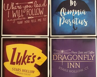 Set of 4 Gilmore Girls Coasters