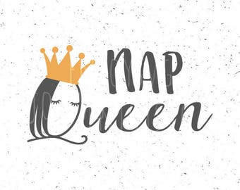 NAP QUEEN SVG file Nap svg Nap svg file Nap Queen svg Sleepy eyes svg Queen svg Napping svg Crown svg Napping svg file Cricut eyes svg file