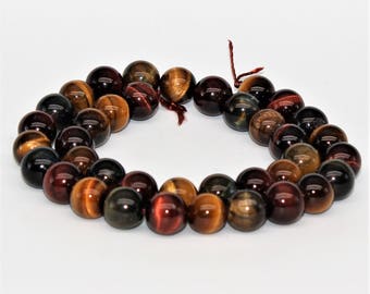 Multi Color Tiger's Eye Round Loose beads 6/8/10mm